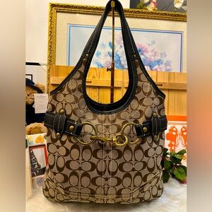 Coach Vintage Belted Hobo Signature Handbag